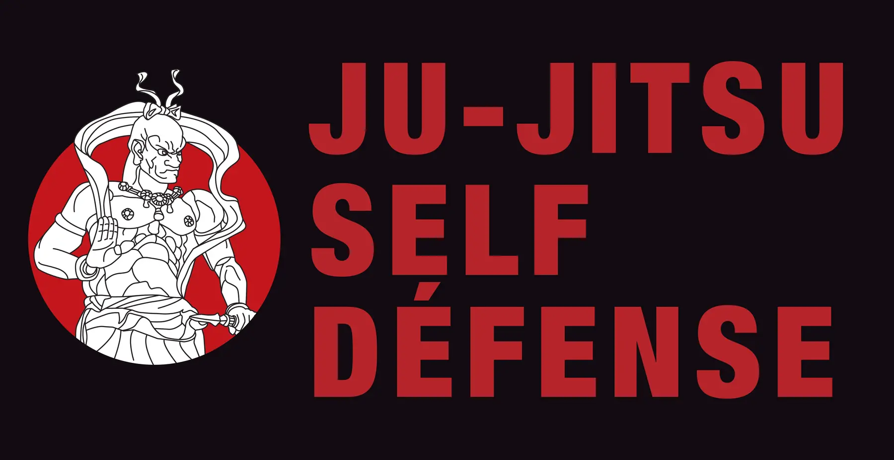 Affiche Ju-Jitsu Self Défense réalisée pour la devanture du Dojo 114
